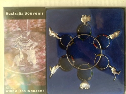 Wine glass charms - wine,