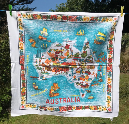 Australia map cotton frank - australia,
