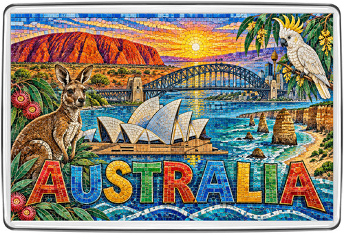 Australia sydney uluru - uluru, mosaic