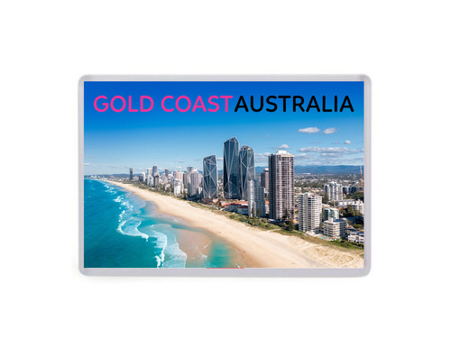 Gold coast fridge magnet - gold, jumbo