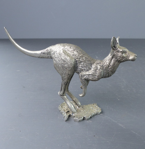 Vintage pewter kangaroo - pewter,
